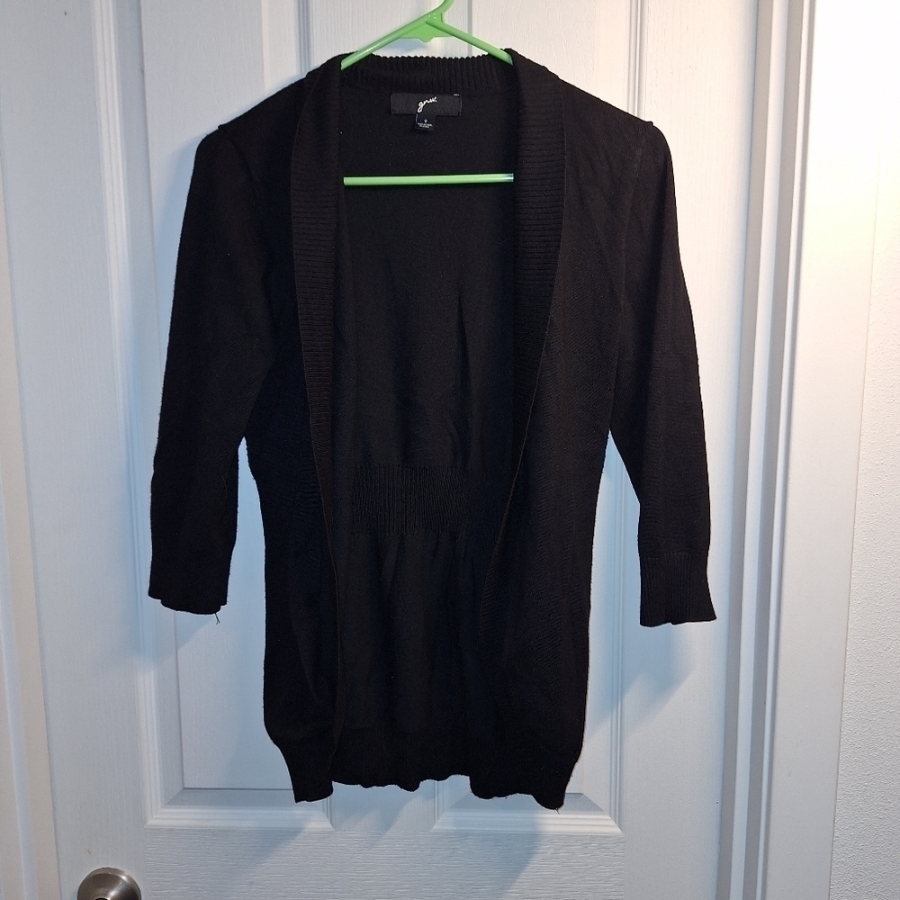 GNW Black Open Front Cardigan Size Small